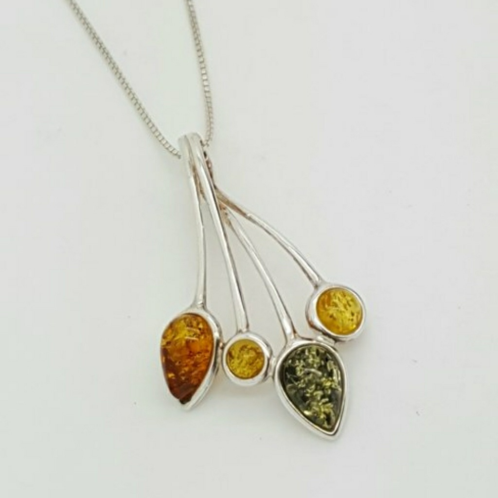 Multi Baltic Amber Pendant